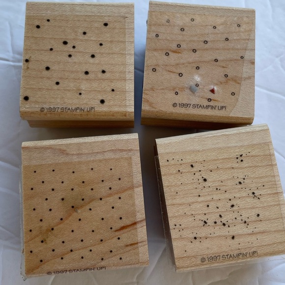 Wood Block Stamps 13 PIECES STAMPIN UP   Checkerboard Itty Bitty Fun Phrases - Picture 2 of 10